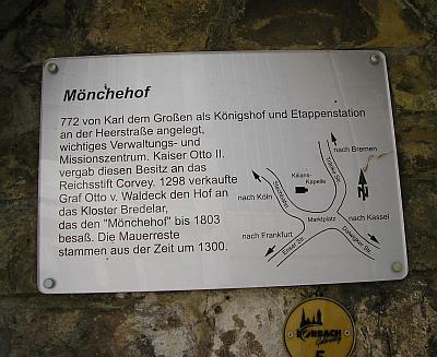 Infotafel Mönchehof